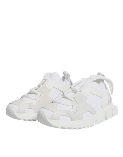 Dolce & Gabbana White Mesh Sorrento Trekking Sneakers Shoes by Dolce & Gabbana