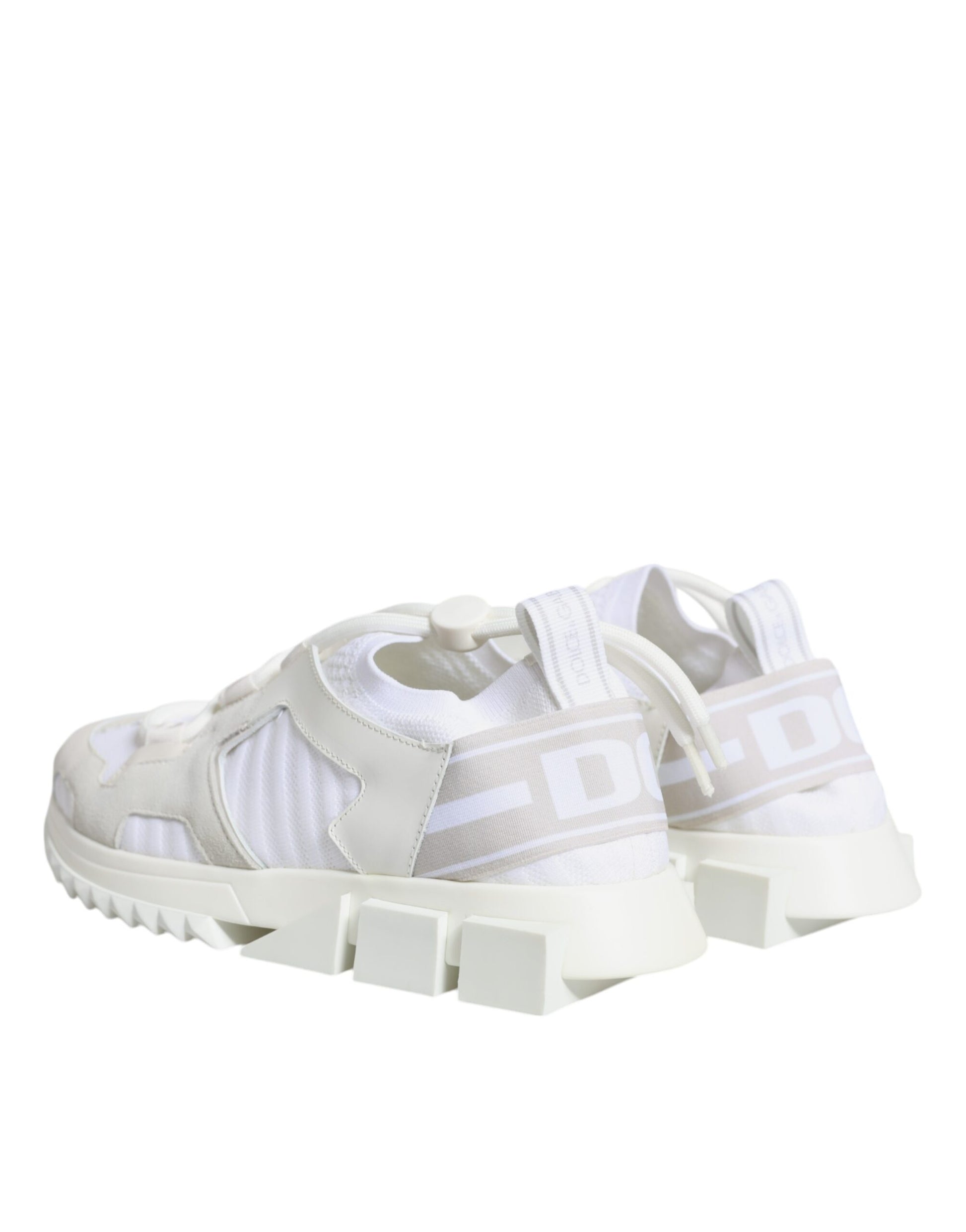 Dolce & Gabbana White Mesh Sorrento Trekking Sneakers Shoes by Dolce & Gabbana
