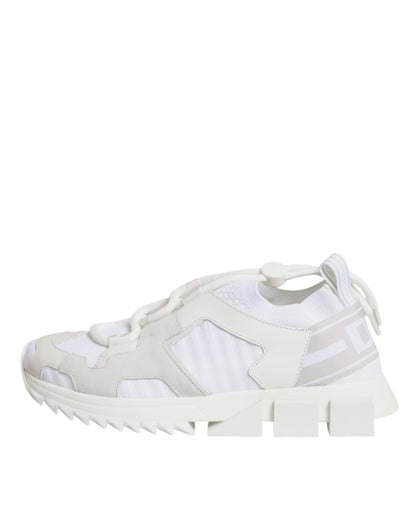 Dolce & Gabbana White Mesh Sorrento Trekking Sneakers Shoes by Dolce & Gabbana