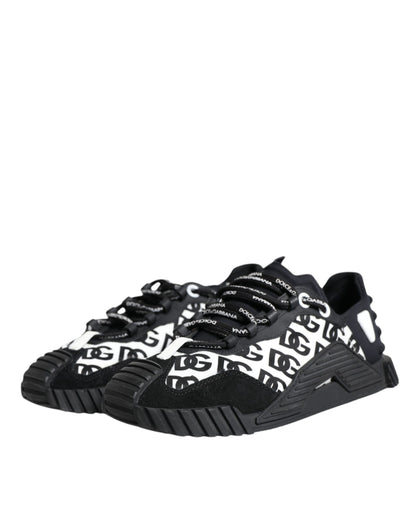 Dolce & Gabbana Black Logo Lace Up Low Top NS1 Sneakers Shoes by Dolce & Gabbana