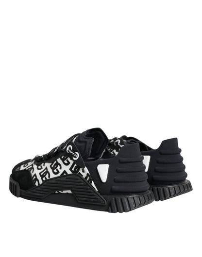 Dolce & Gabbana Black Logo Lace Up Low Top NS1 Sneakers Shoes by Dolce & Gabbana