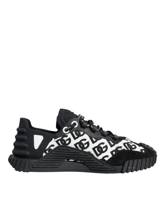 Dolce & Gabbana Black Logo Lace Up Low Top NS1 Sneakers Shoes by Dolce & Gabbana