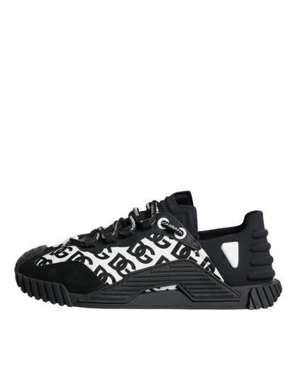 Dolce & Gabbana Black Logo Lace Up Low Top NS1 Sneakers Shoes by Dolce & Gabbana