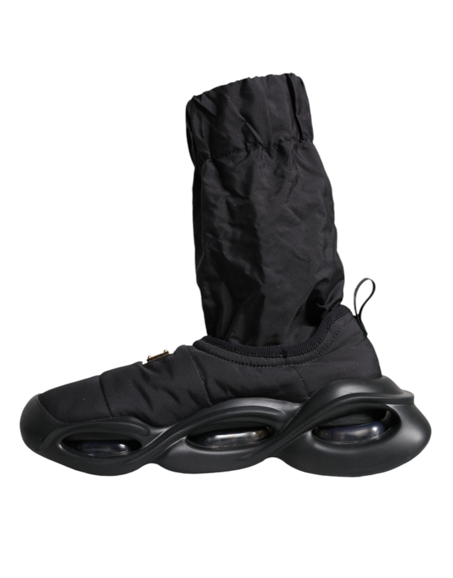 Dolce & Gabbana Black Slip On Wave Socks Sneakers Shoes by Dolce & Gabbana