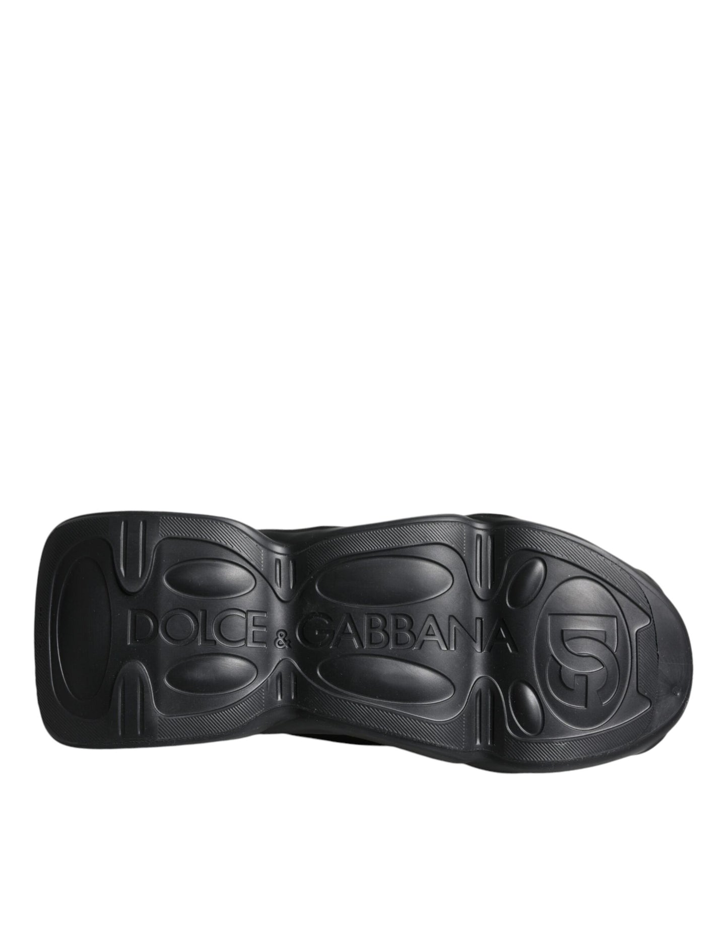 Dolce & Gabbana Black Slip On Wave Socks Sneakers Shoes by Dolce & Gabbana