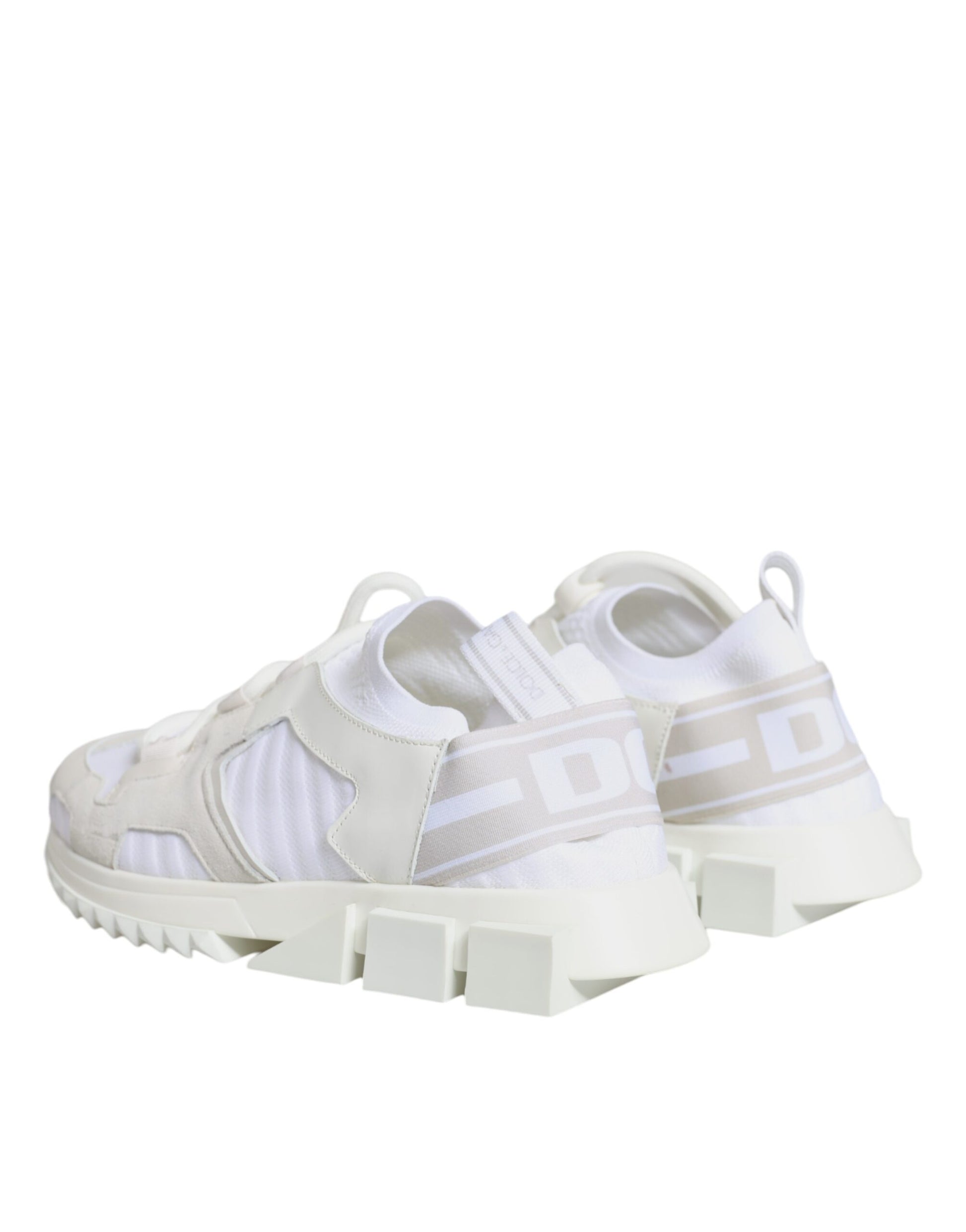 Dolce & Gabbana White Mesh Sorrento Trekking Sneakers Shoes by Dolce & Gabbana
