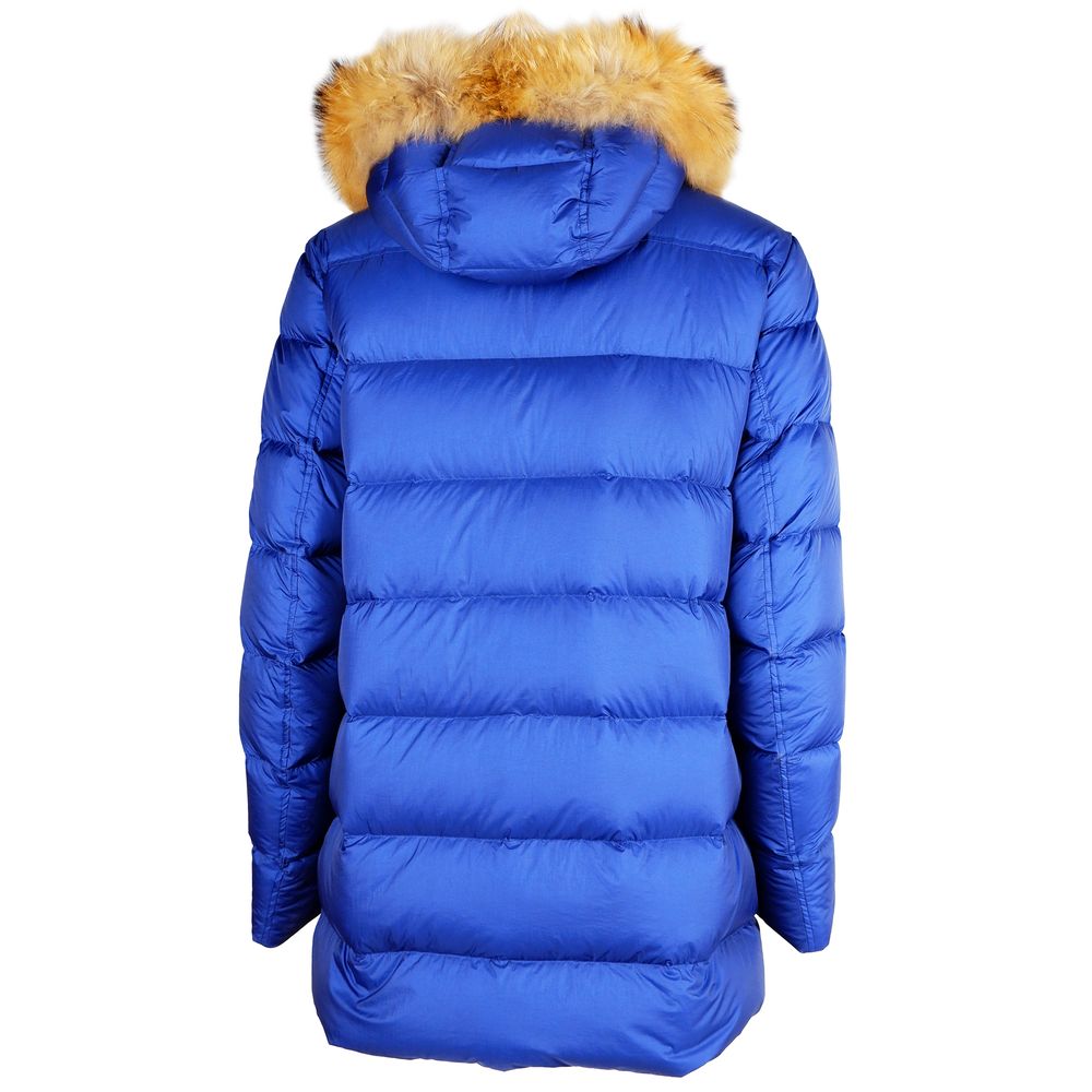 Ajouter une doudoune en nylon bleu pour homme