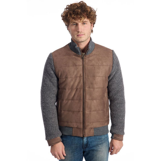 Veste de luxe en laine marron pour homme Roberto Pepe