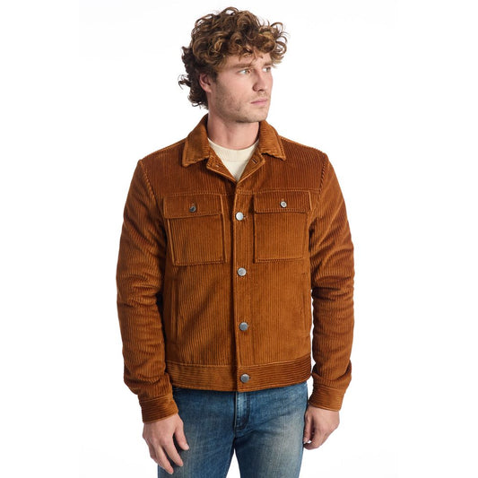 Veste de luxe en coton marron pour homme Roberto Pepe