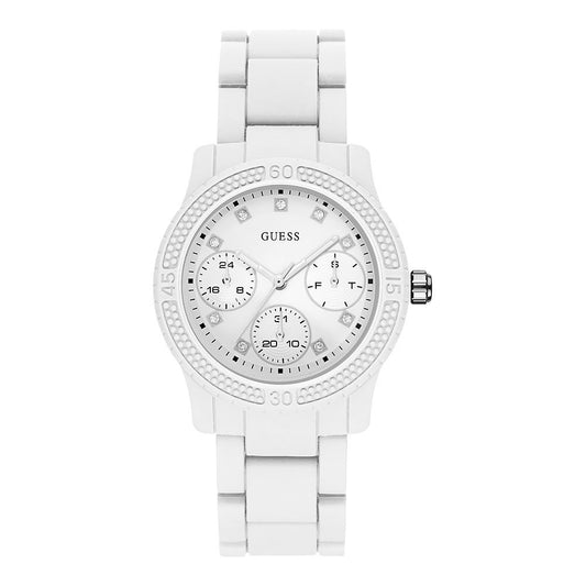 Montre Guess en caoutchouc blanc