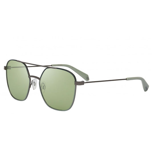 Lunettes de soleil Polaroid vertes en métal