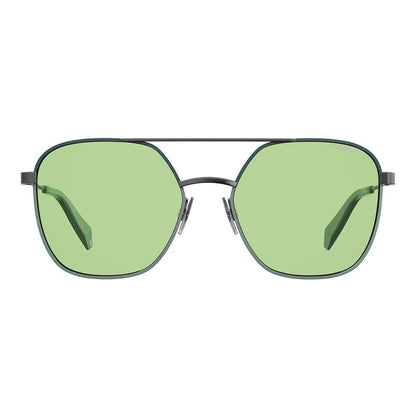 Lunettes de soleil Polaroid vertes en métal