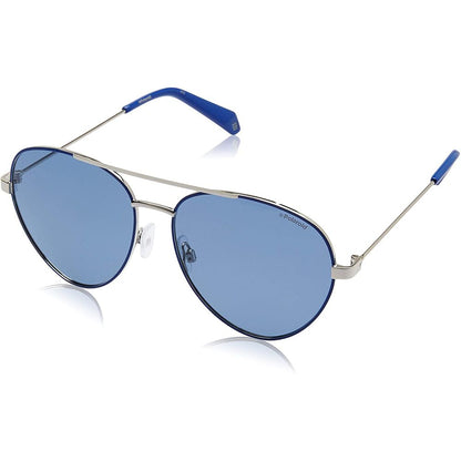 Lunettes de soleil Polaroid en métal bleu