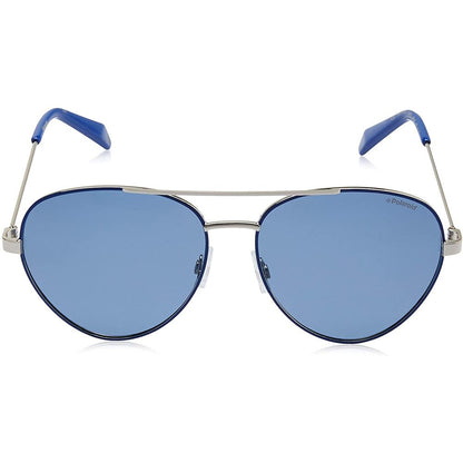 Lunettes de soleil Polaroid en métal bleu