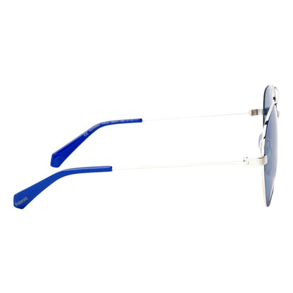 Lunettes de soleil Polaroid en métal bleu
