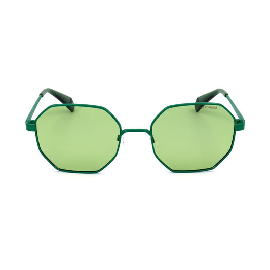 Lunettes de soleil Polaroid vertes en métal