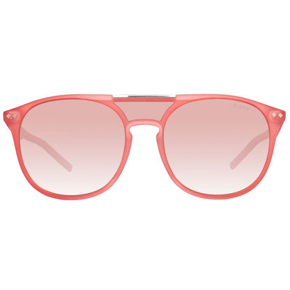 Lunettes de soleil Polaroid en cuir de veau rouge