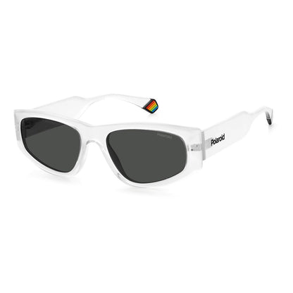 Lunettes de soleil Polaroid en plastique transparent