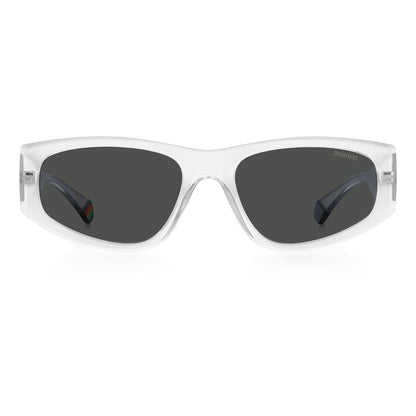 Lunettes de soleil Polaroid en plastique transparent