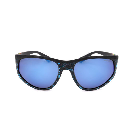 Lunettes de soleil Polaroid en caoutchouc bleu