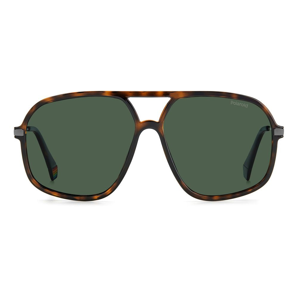 Lunettes de soleil Polaroid en plastique marron