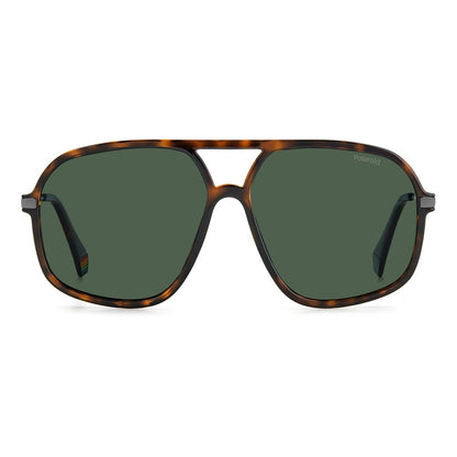 Lunettes de soleil Polaroid en plastique marron