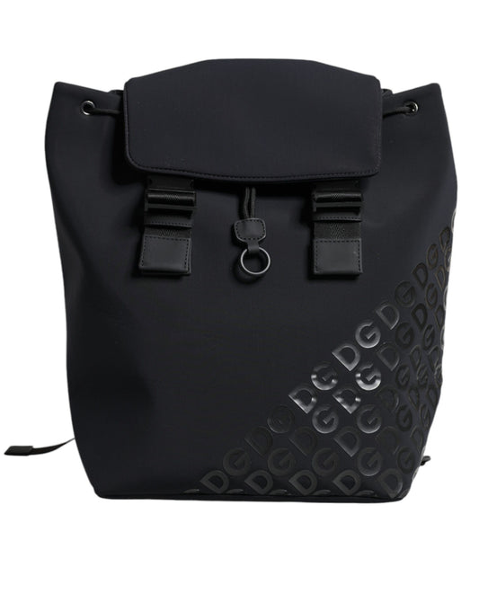 Sac à dos de voyage en néoprène noir Dolce &amp; Gabbana DG Mania
