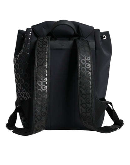 Sac à dos de voyage en néoprène noir Dolce &amp; Gabbana DG Mania
