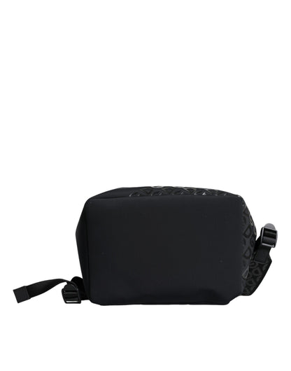 Sac à dos de voyage en néoprène noir Dolce &amp; Gabbana DG Mania