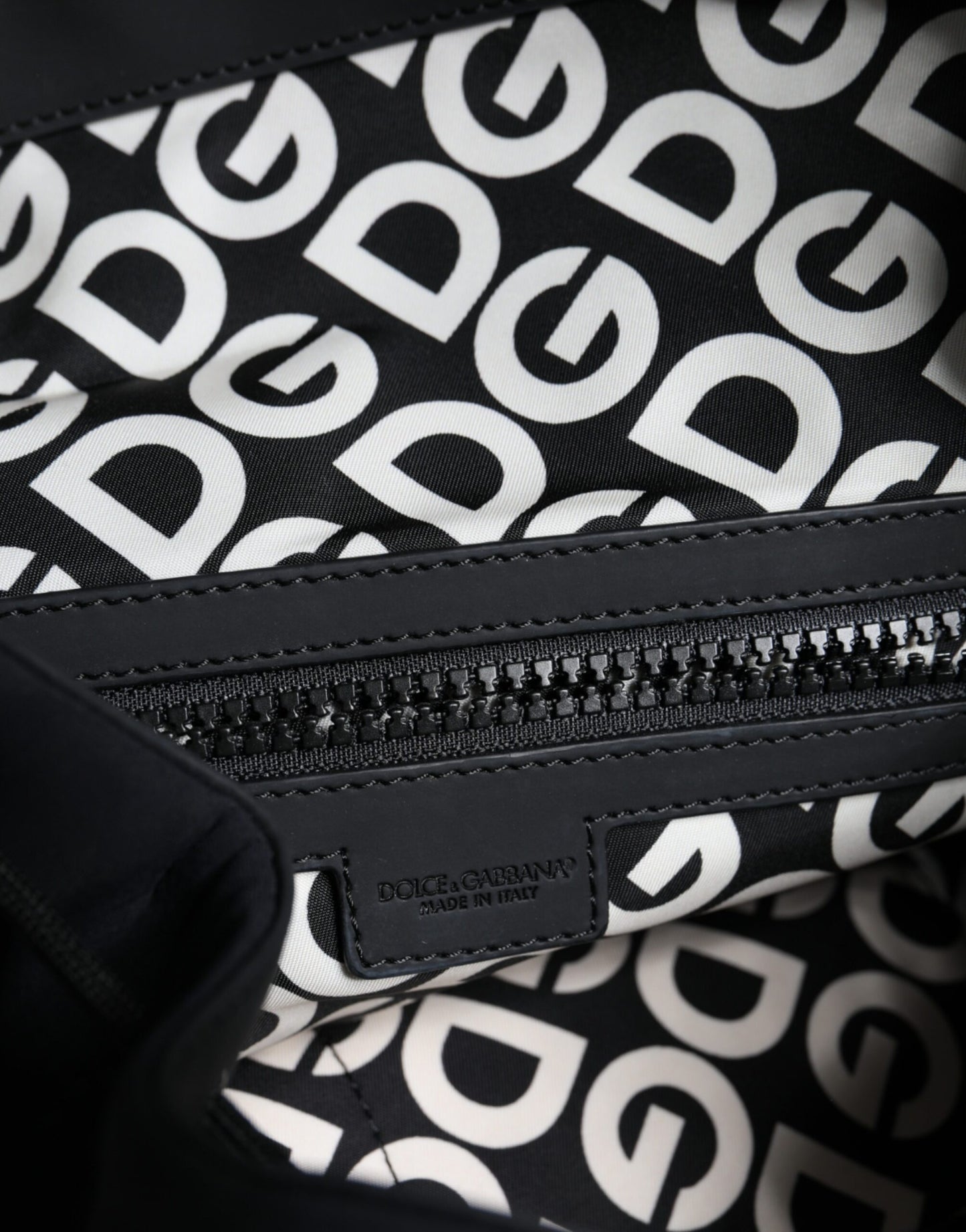 Sac à dos de voyage en néoprène noir Dolce &amp; Gabbana DG Mania