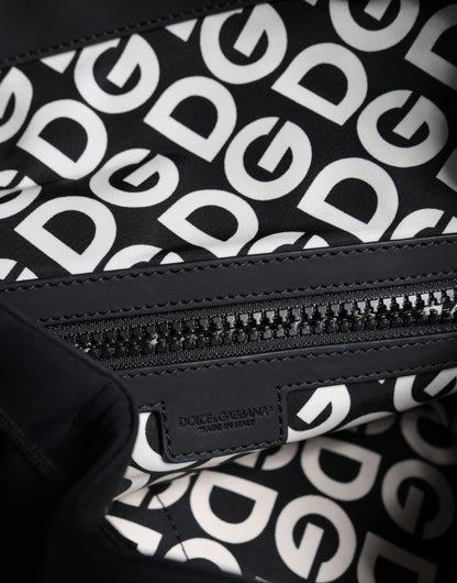 Sac à dos de voyage en néoprène noir Dolce &amp; Gabbana DG Mania