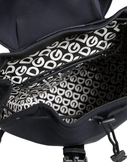 Sac à dos de voyage en néoprène noir Dolce &amp; Gabbana DG Mania