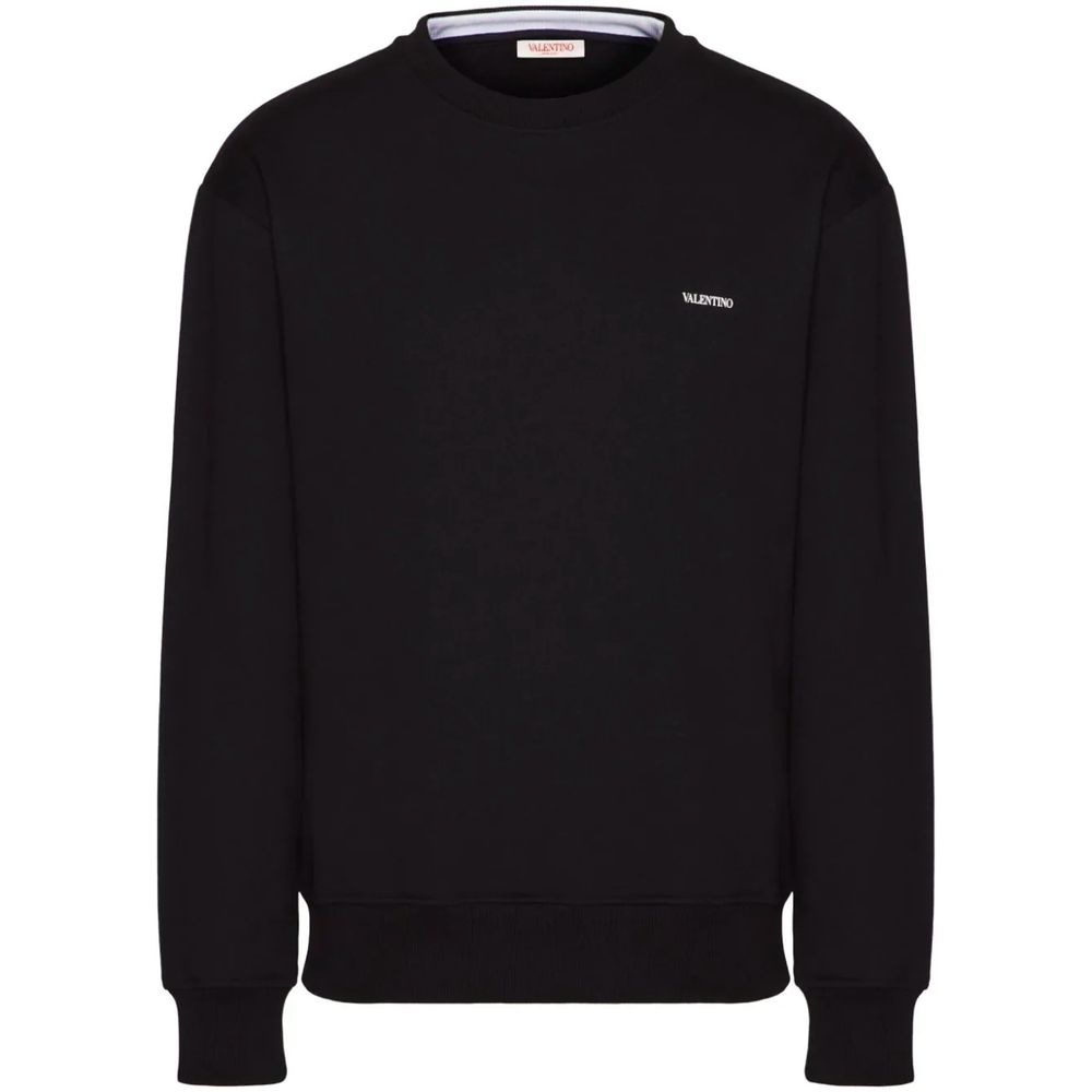 Pull en coton noir Valentino
