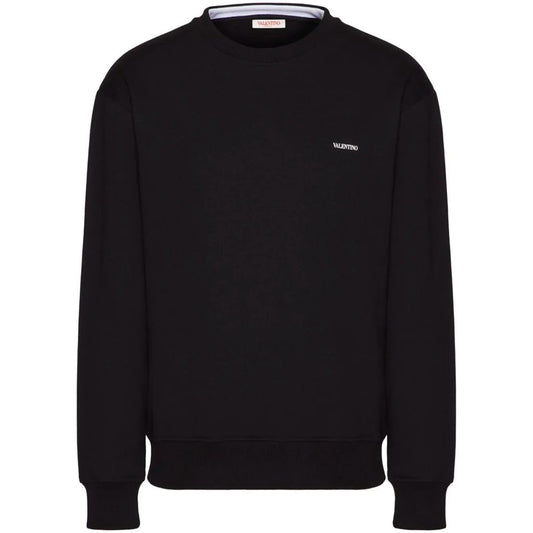 Pull en coton noir Valentino