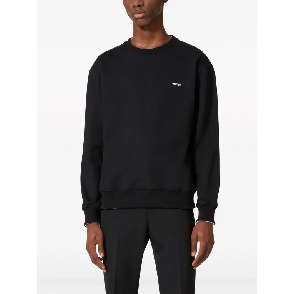 Pull en coton noir Valentino