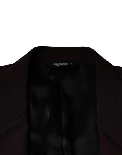 Blazer simple boutonnage en laine bordeaux Dolce &amp; Gabbana