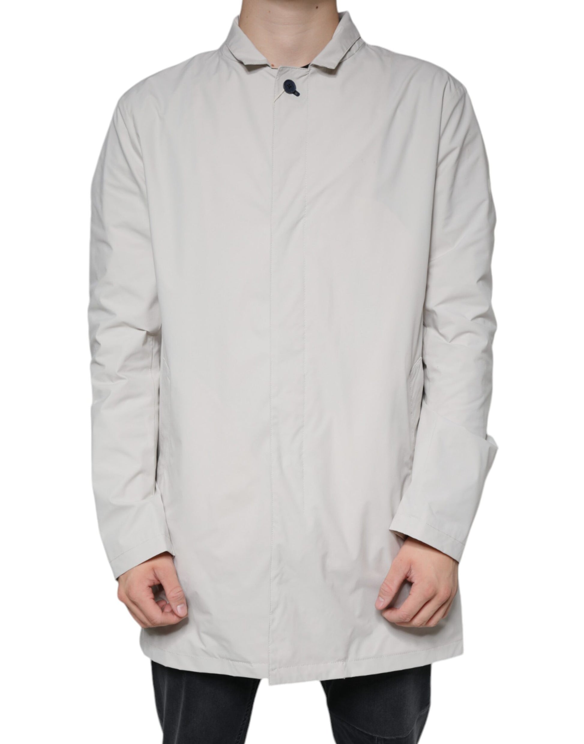 People Of Shibuya Off White Full Zip Coat Men Jacket by People Of Shibuya