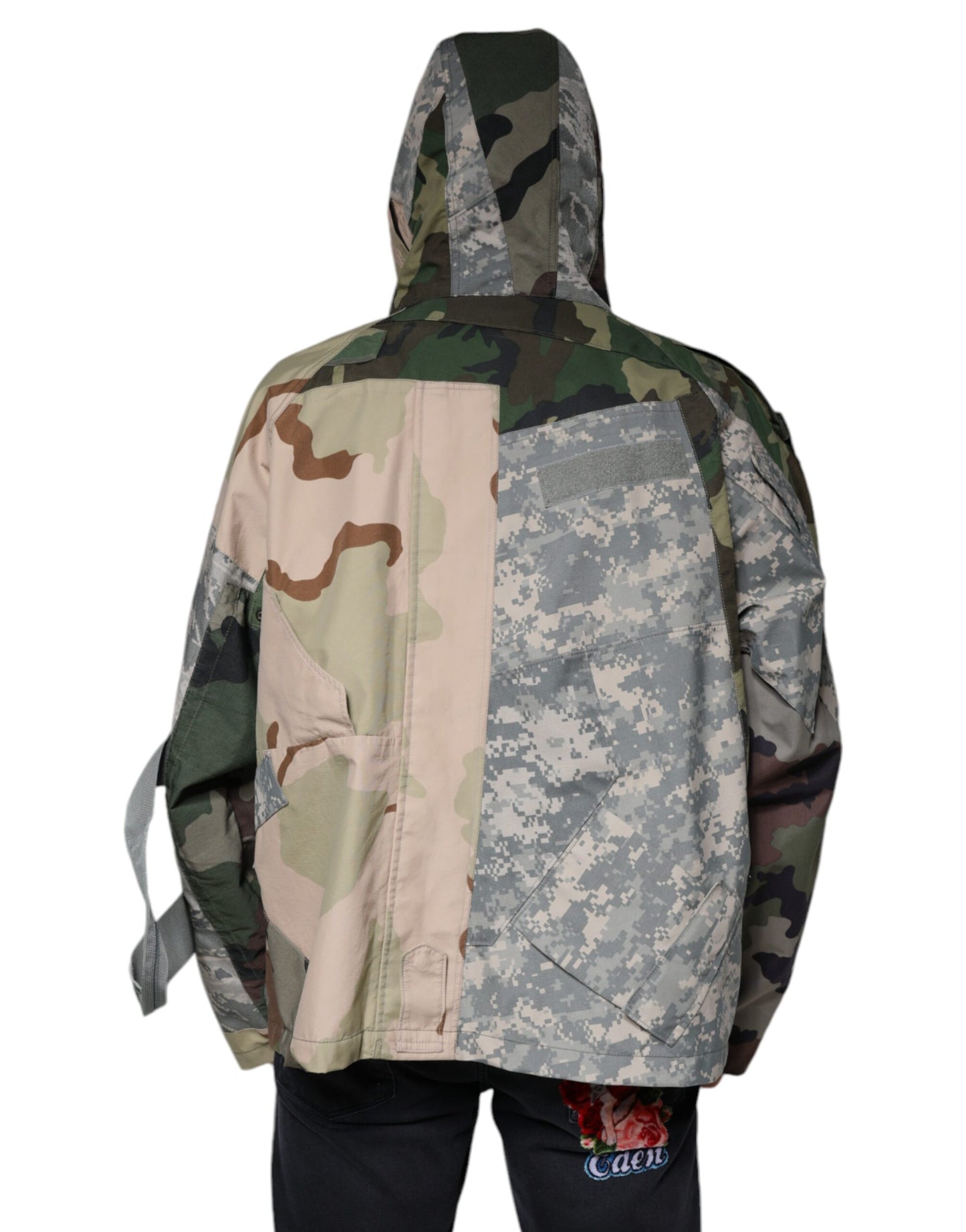 Dolce & Gabbana Multicolor Camouflage Full Zip Hooded Jacket by Dolce & Gabbana