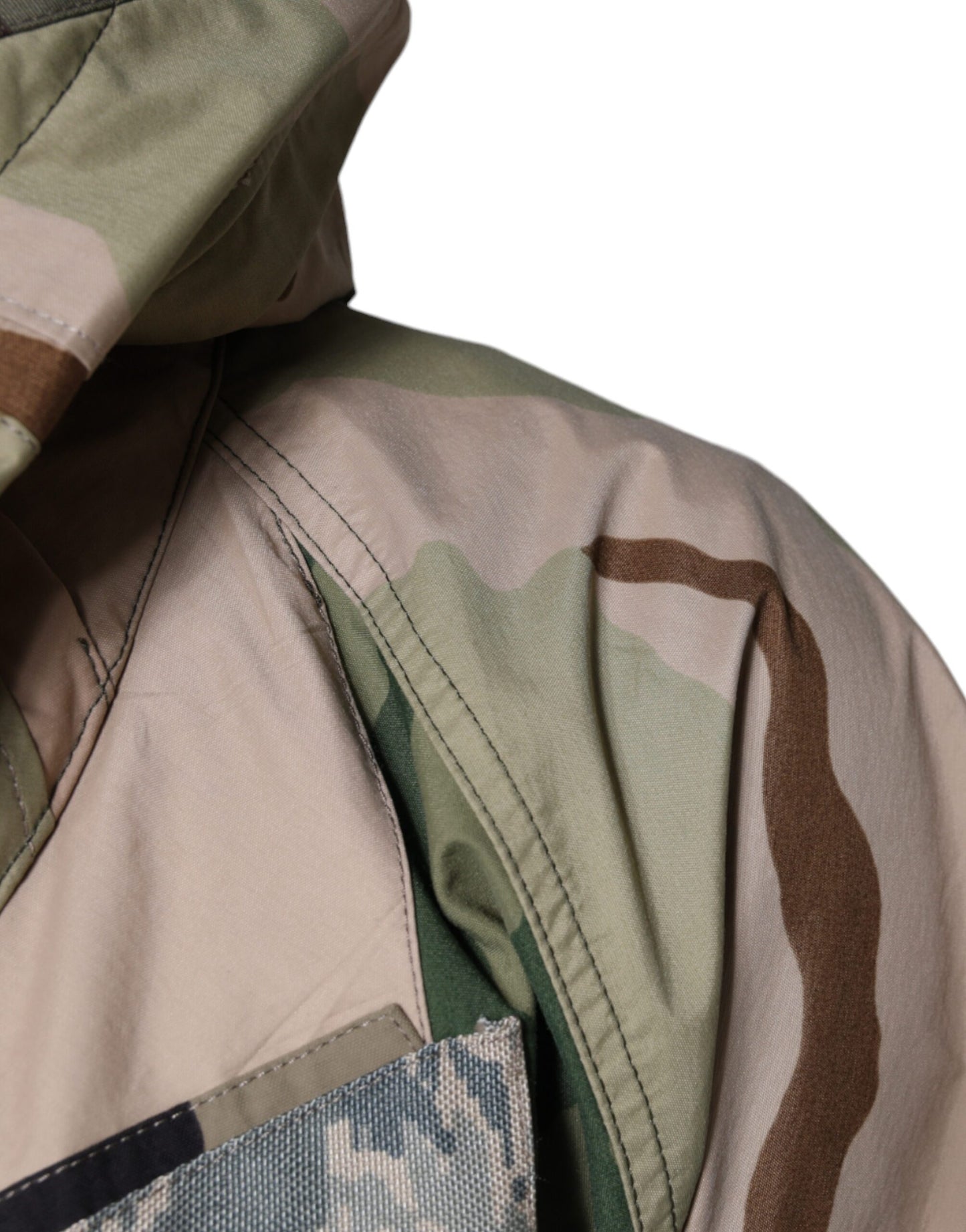 Dolce & Gabbana Multicolor Camouflage Full Zip Hooded Jacket by Dolce & Gabbana