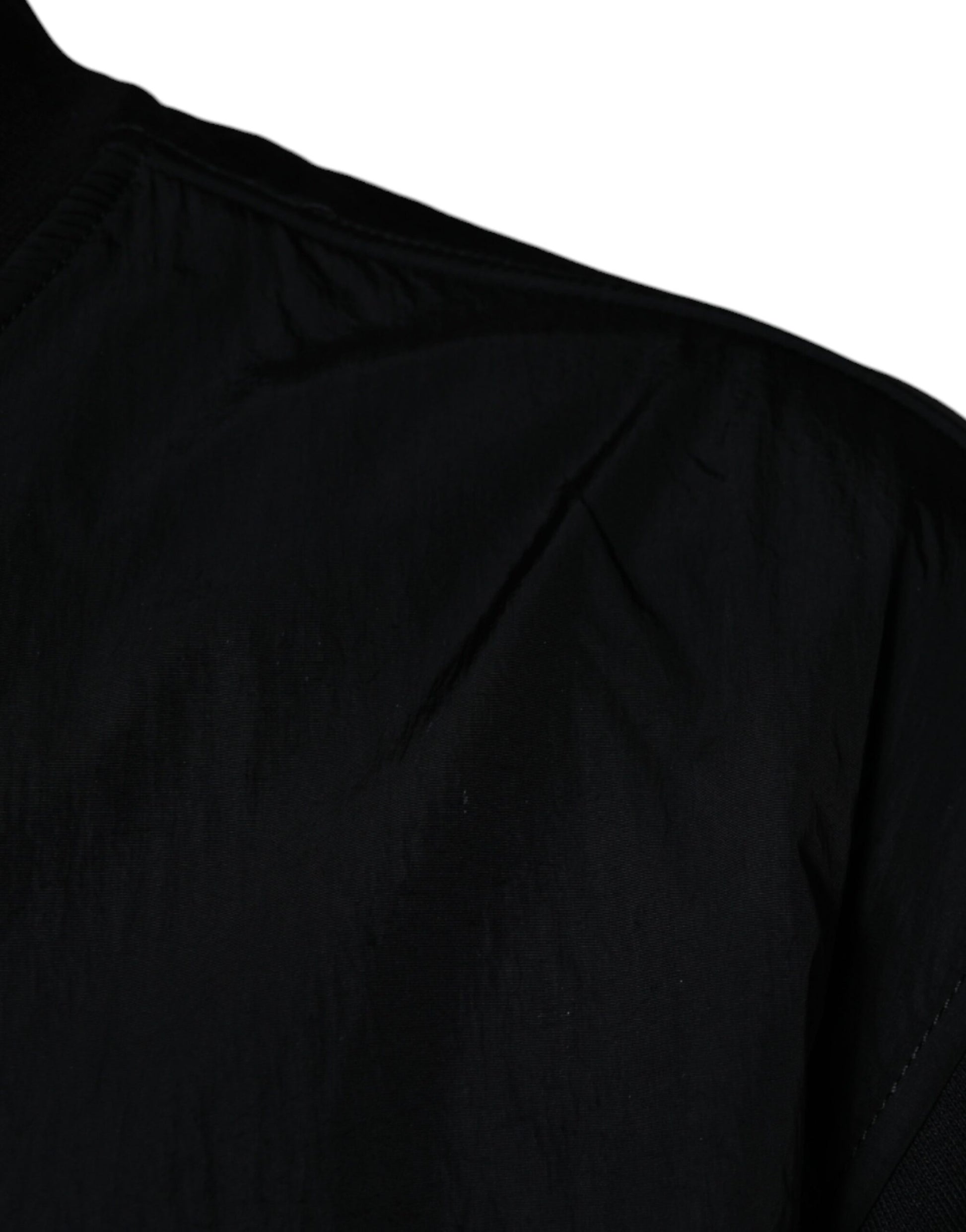 MSGM Black Cotton Full Zip Bomber Long Sleeves Jacket by MSGM