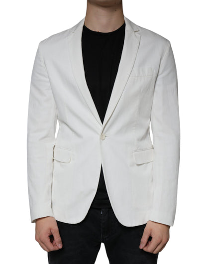 Blazer formel blanc Dondup à simple boutonnage et un bouton