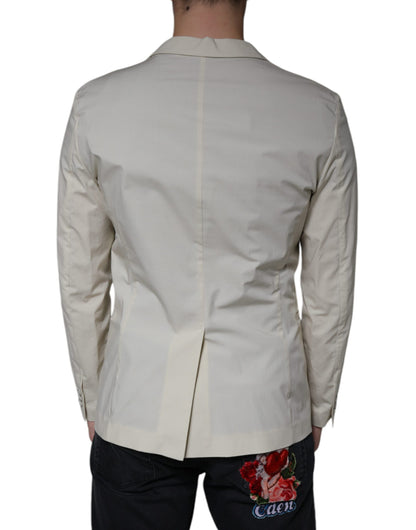 Blazer formel beige à simple boutonnage de Paolo Pecora Milano