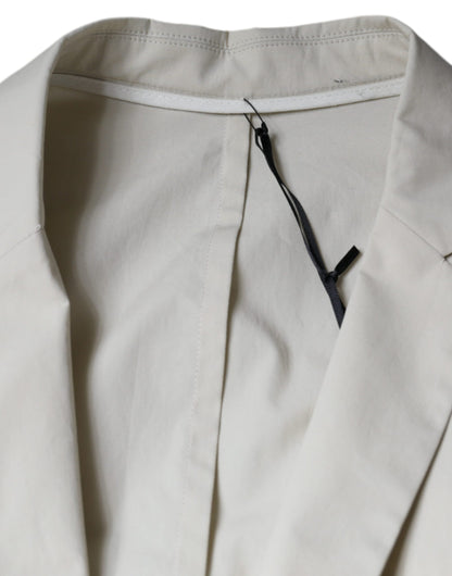 Blazer formel beige à simple boutonnage de Paolo Pecora Milano