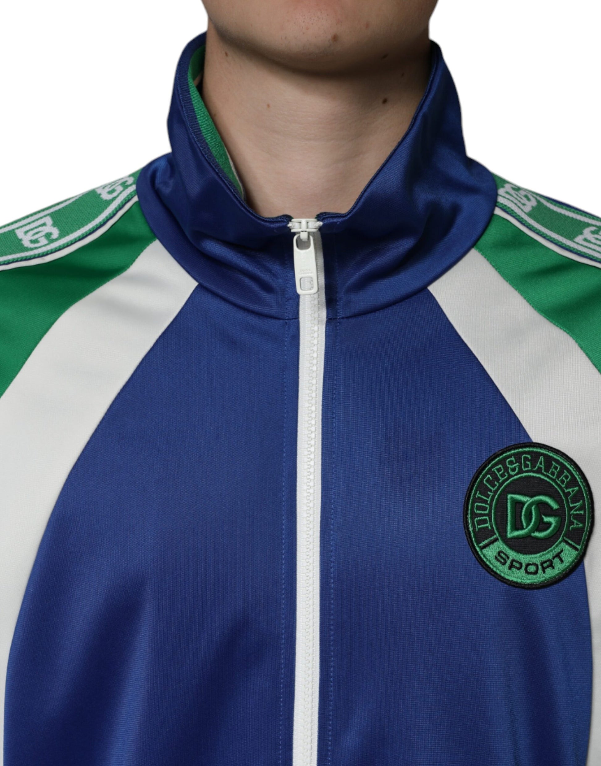 Dolce & Gabbana Multicolor Polyester Full Zip Bomber Jacket by Dolce & Gabbana