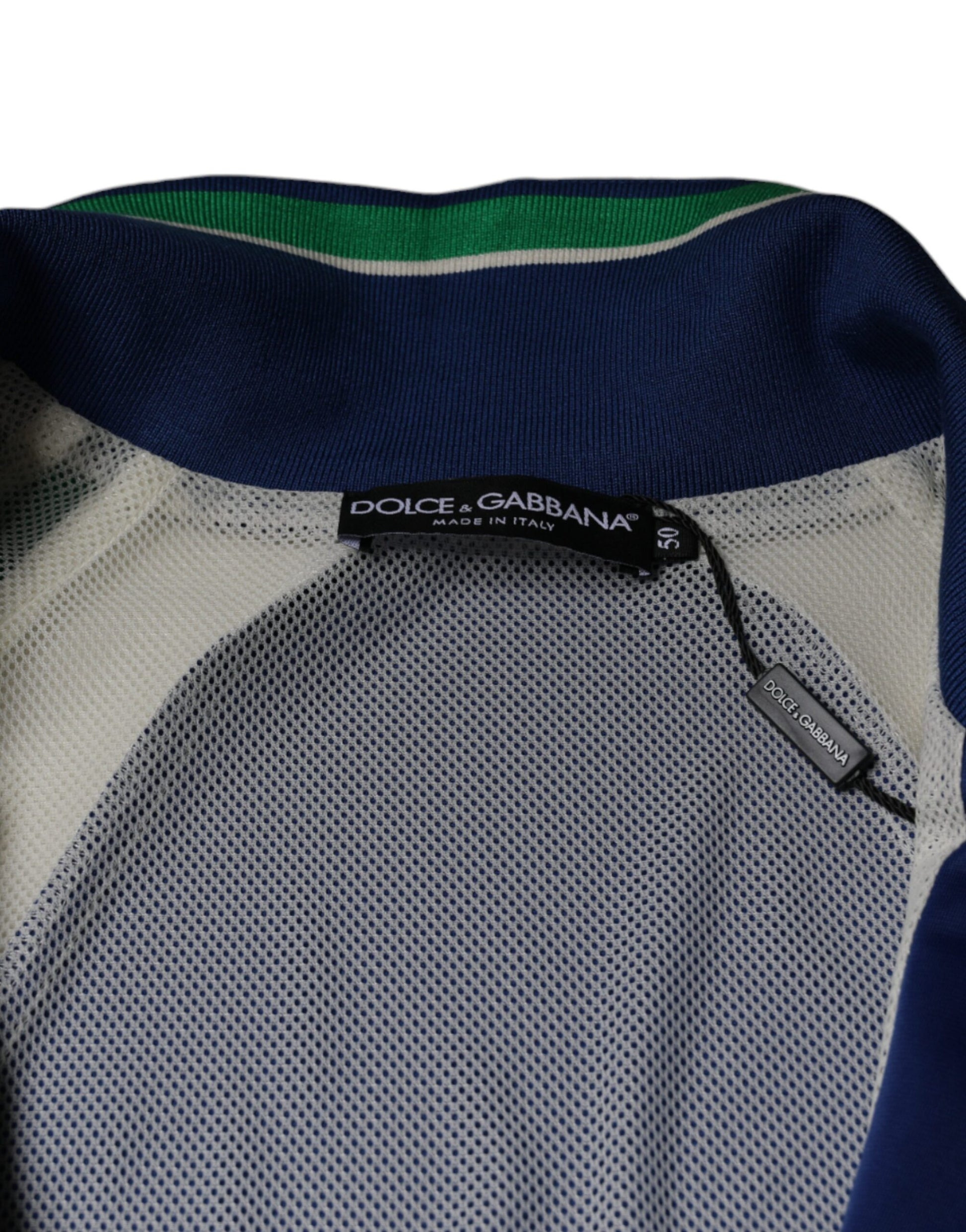 Dolce & Gabbana Multicolor Polyester Full Zip Bomber Jacket by Dolce & Gabbana
