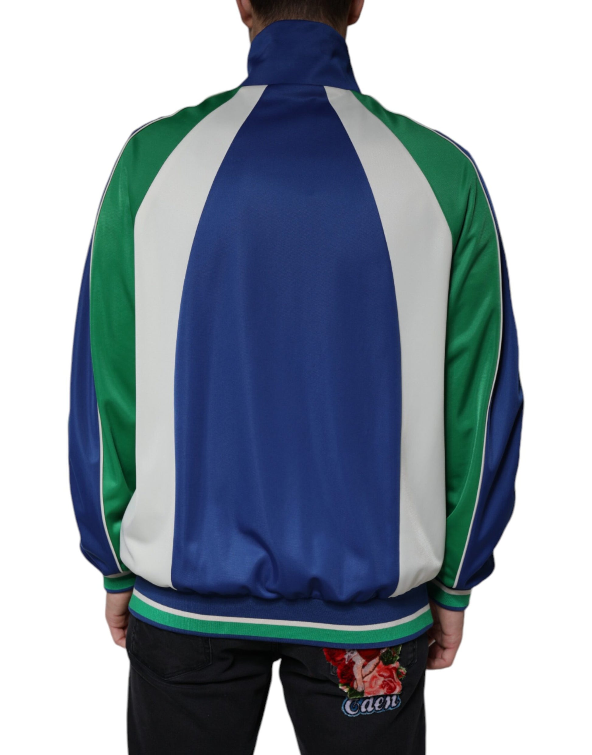 Dolce & Gabbana Multicolor Polyester Full Zip Bomber Jacket by Dolce & Gabbana