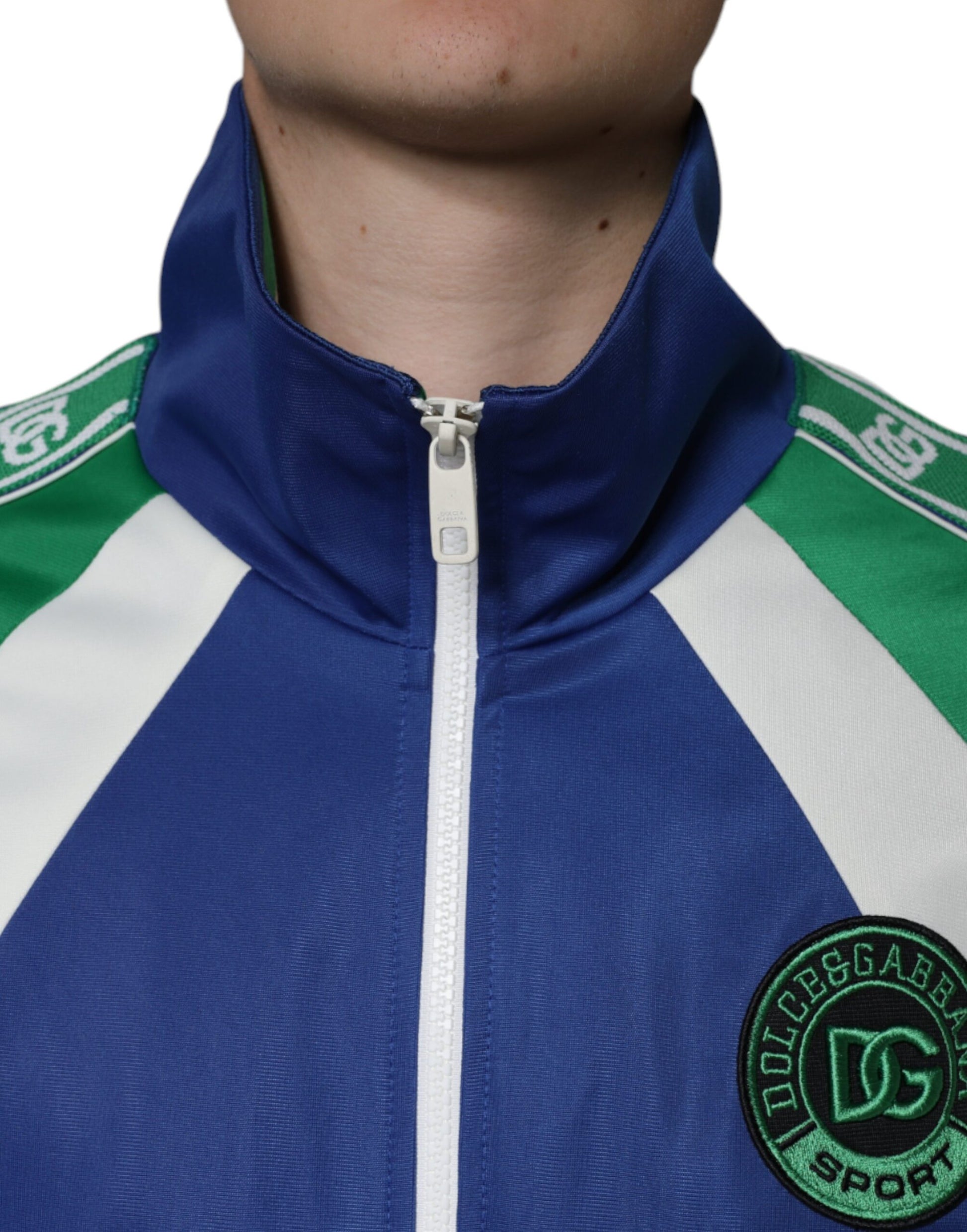 Dolce & Gabbana Multicolor Polyester Full Zip Bomber Jacket by Dolce & Gabbana