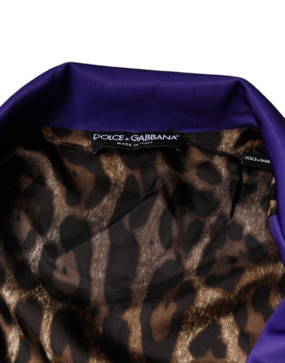 Dolce & Gabbana Purple YEAR OF THE PIG Full Zip Bomber Jacket by Dolce & Gabbana