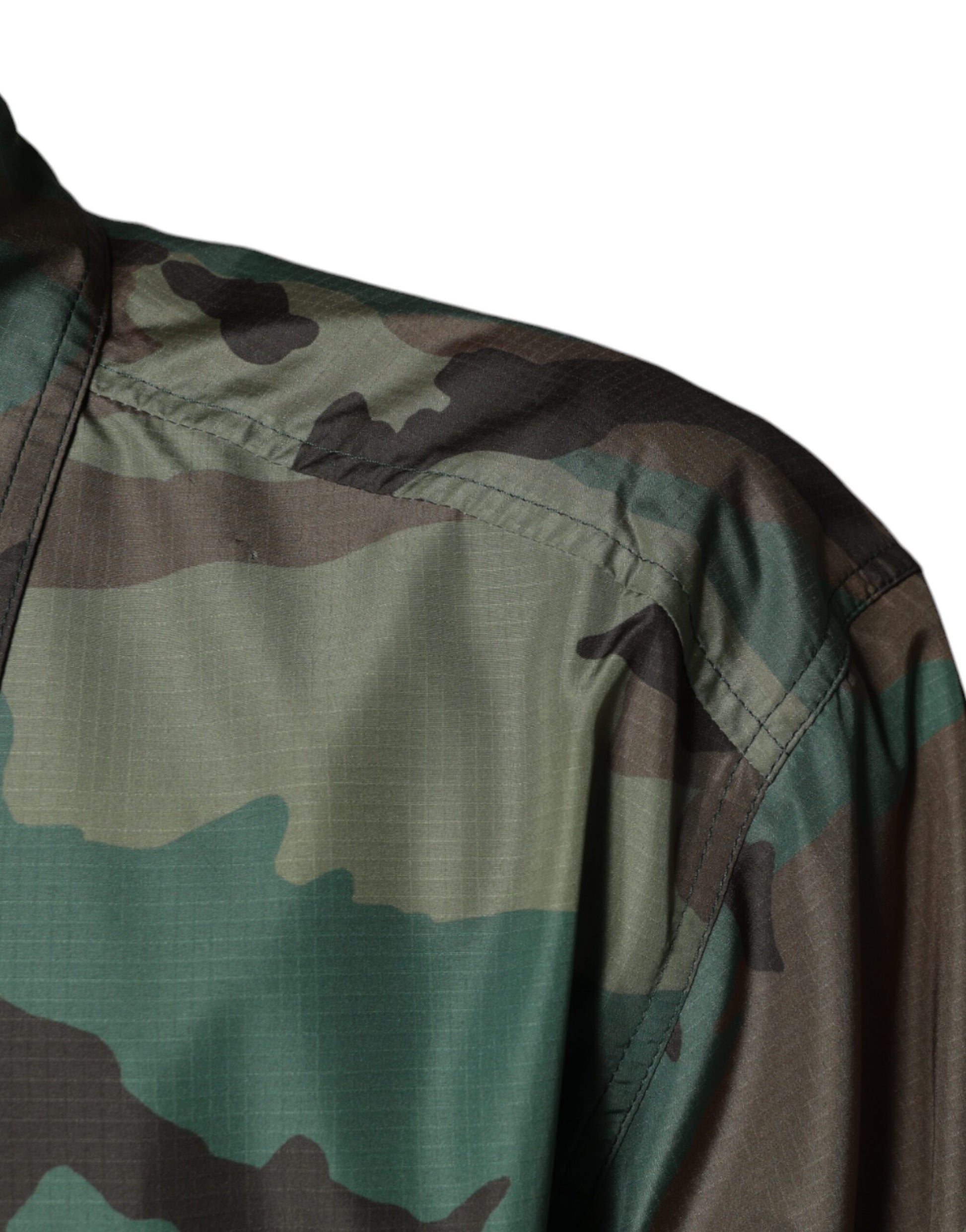 Dolce & Gabbana Multicolor Camouflage Button Down Shirt by Dolce & Gabbana