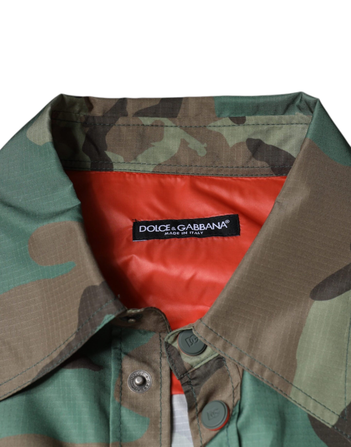 Dolce & Gabbana Multicolor Camouflage Button Down Shirt by Dolce & Gabbana